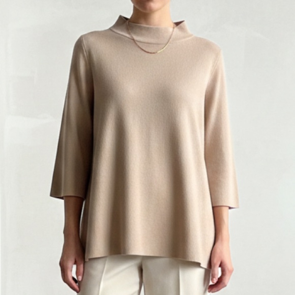 NWT Baltic Born Zola Sweater Womens 2X Beige Bell Sleeve Minimalist Capsule